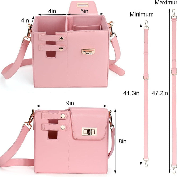 FrostSip leather cup carry bag shoulder strap detail