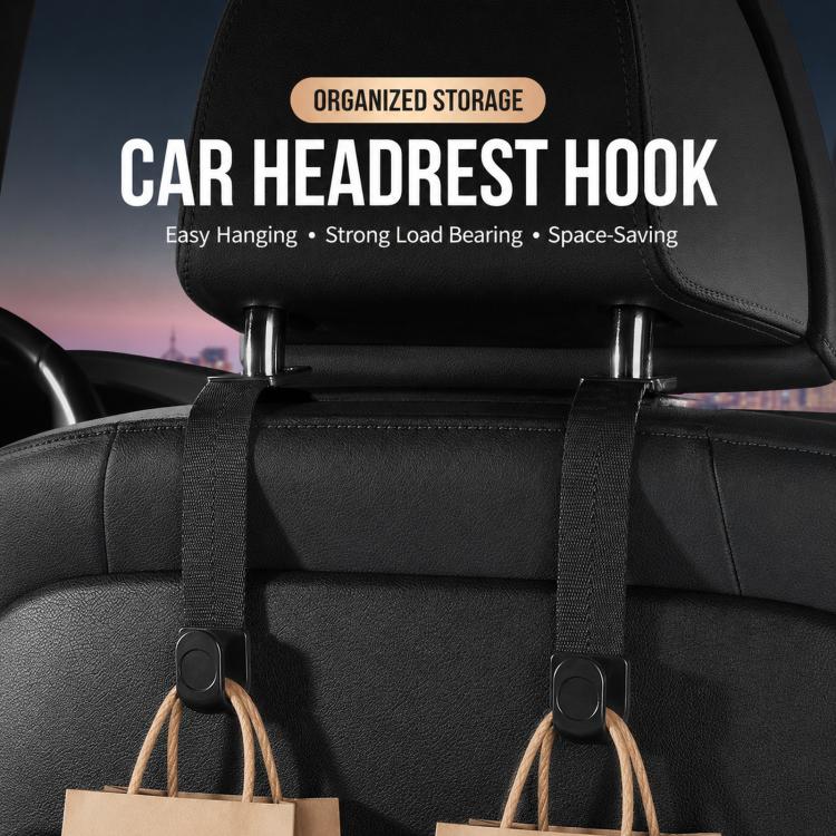 Car Headrest Bag Hooks 4-Pack