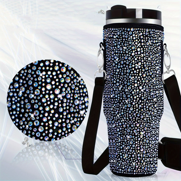 FrostSip sparkle cup carrier in black