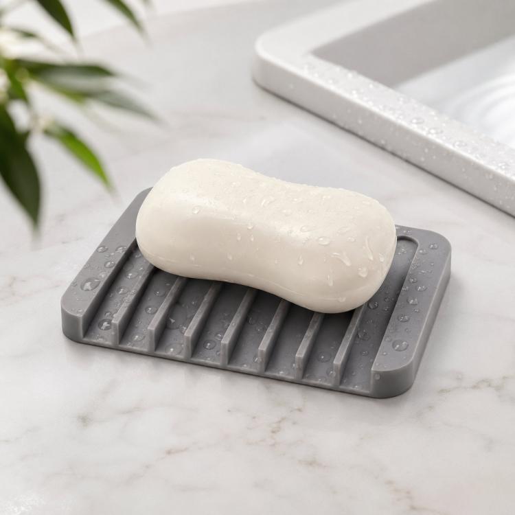Self-Draining Silicone Soap Dish